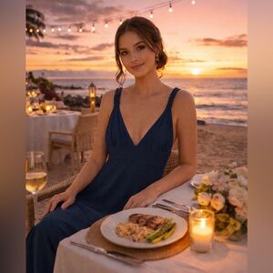 Tarte Maxi Dress Navy Blue XS